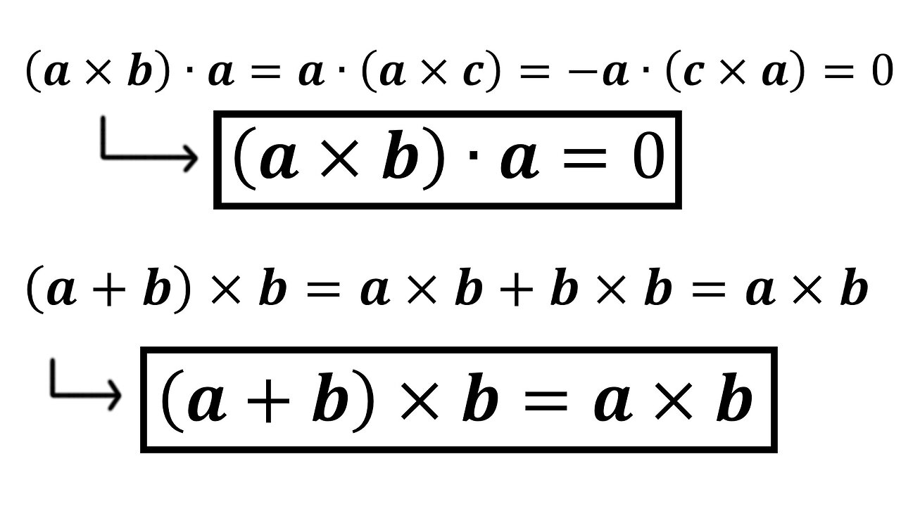 True-False Quiz Questions 13 and 14: Dot and Cross Products with Repeating Vectors