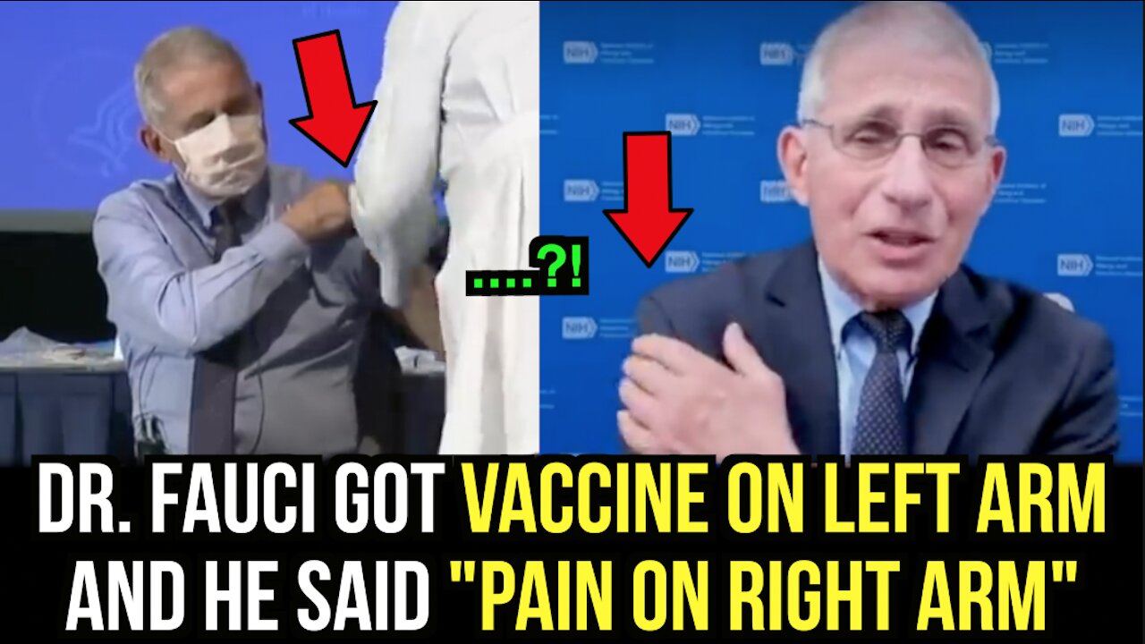 Dr. Fauci got vaccine on LEFT arm and he said _pain on RIGHT arm - Koreanajones