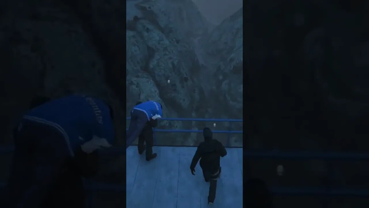 GTA Bullies Throw Him Off a Cliff!!! #gta #shorts