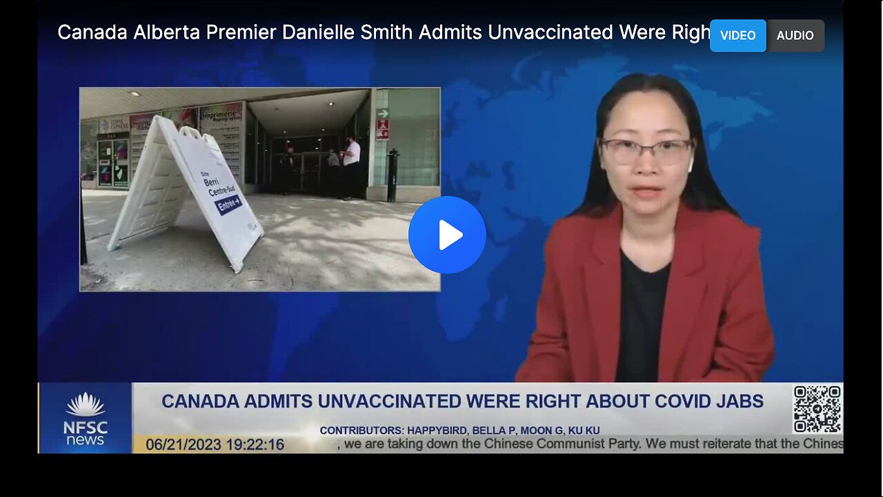 Alberta Premier Danielle Smith admitting that the unvaccinated were right