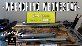 Replacing Fork Seals - the disassembly and absolute mess (Part 1) - Wrenching Wednesday Episode #16