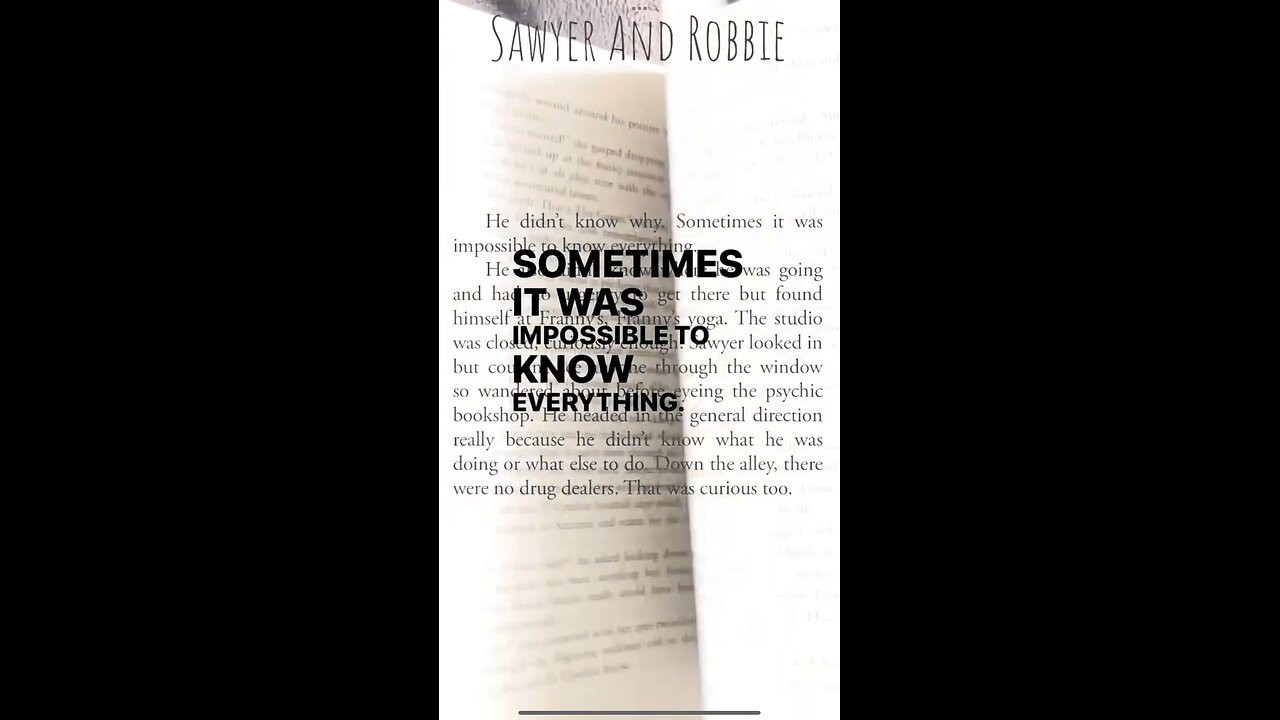 At a loss in Sawyer And Robbie