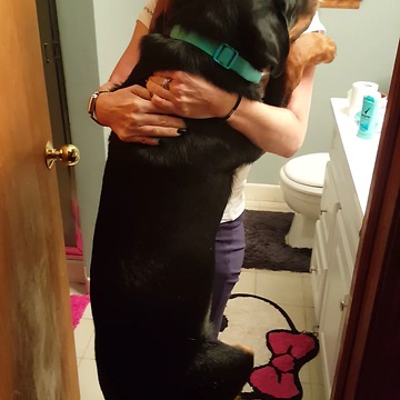 Weighing my 6 month old puppy