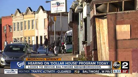 Baltimore City Council debating to bring back dollar house program