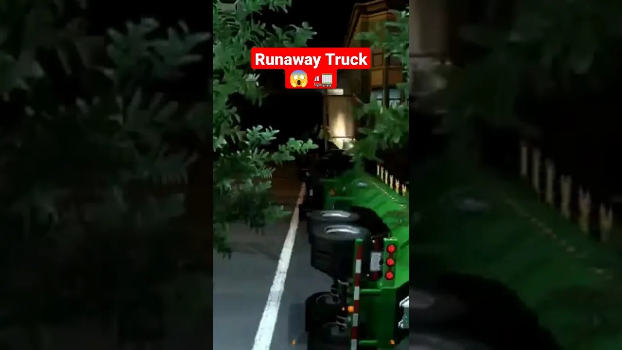 Runaway Truck CRASH #truck #crash #shorts #viral