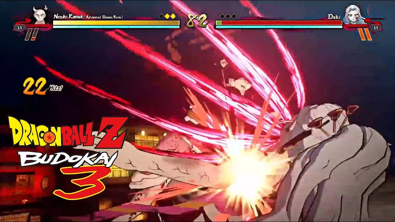 Nezuko Obliterates Daki with 100% Damage Combo - Warrior From Unknown Land - DBZ Budokai 3 1080p