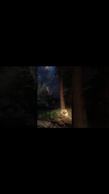 Fall Asleep Fast | Skyrim Camping Overnight | Frost River Sawmill | ASMR Nature Sounds! | Shorts 04