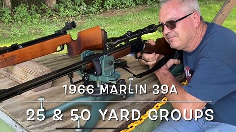 1966 Marlin Golden 39A lever action 22lr 25 & 50 yd groups Norma tac22 & Wolf match target