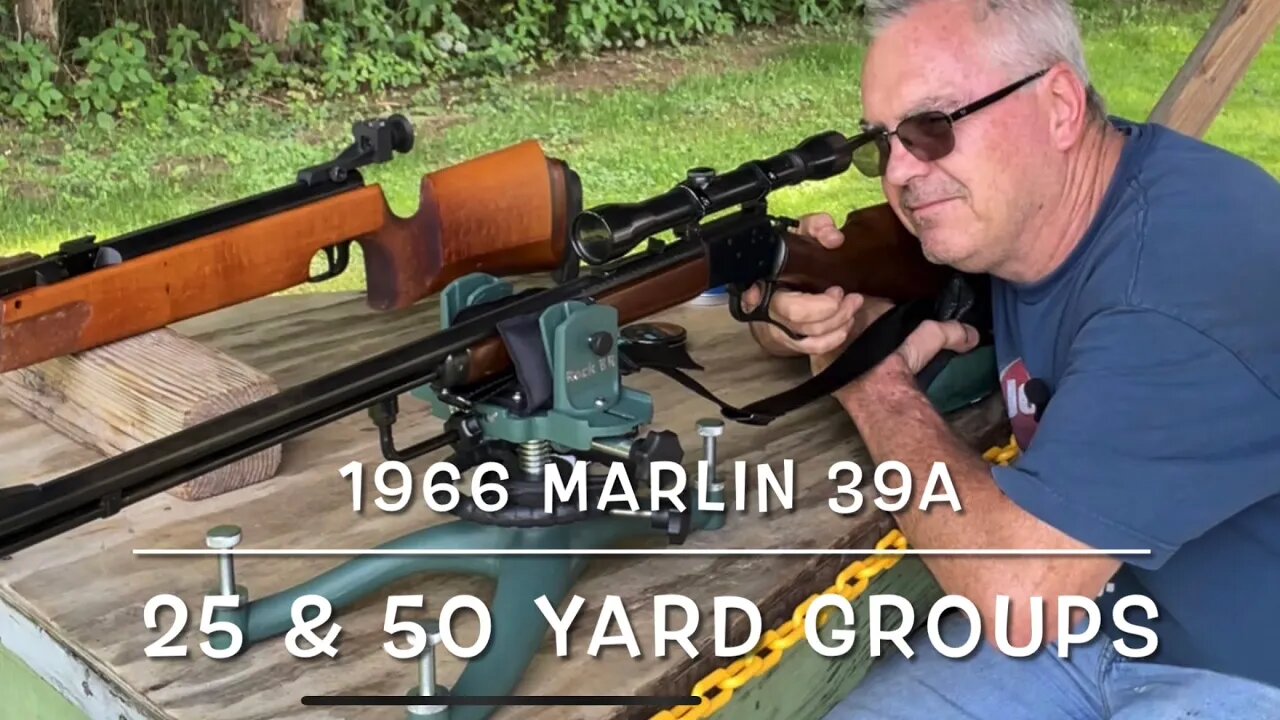 1966 Marlin Golden 39A lever action 22lr 25 & 50 yd groups Norma tac22 & Wolf match target