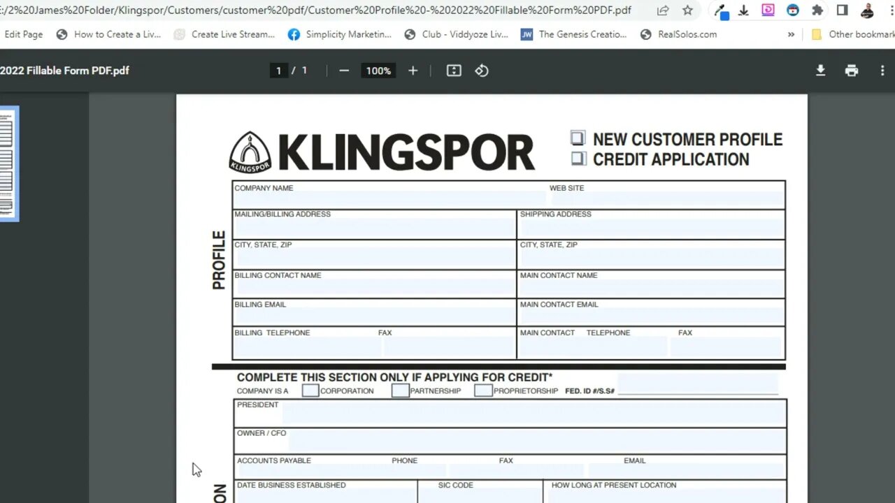 How to download a fillable PDF Form