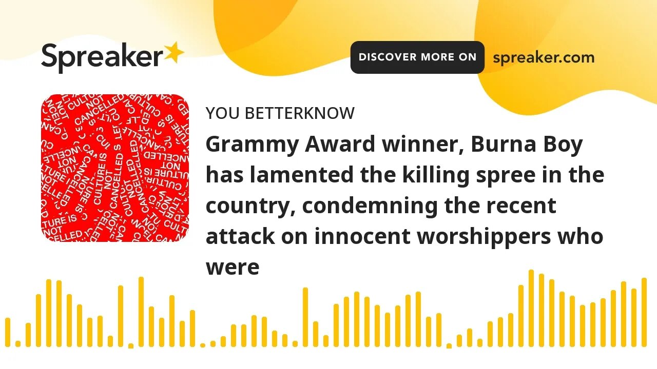 Grammy Award winner, Burna Boy has lamented the killing spree in the country, condemning the recent