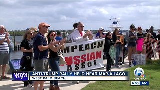 Protesters gather in West Palm Beach wanting President Trump to be impeached