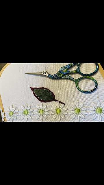 "Hand Embroidered Leaf Design " Step-by-Step Embroidery Tutorial"