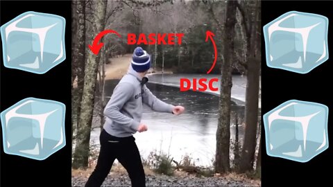 Simon Lizotte Skip Ace on FROZEN LAKE #shorts #simonlizotte #discmania #discgolf