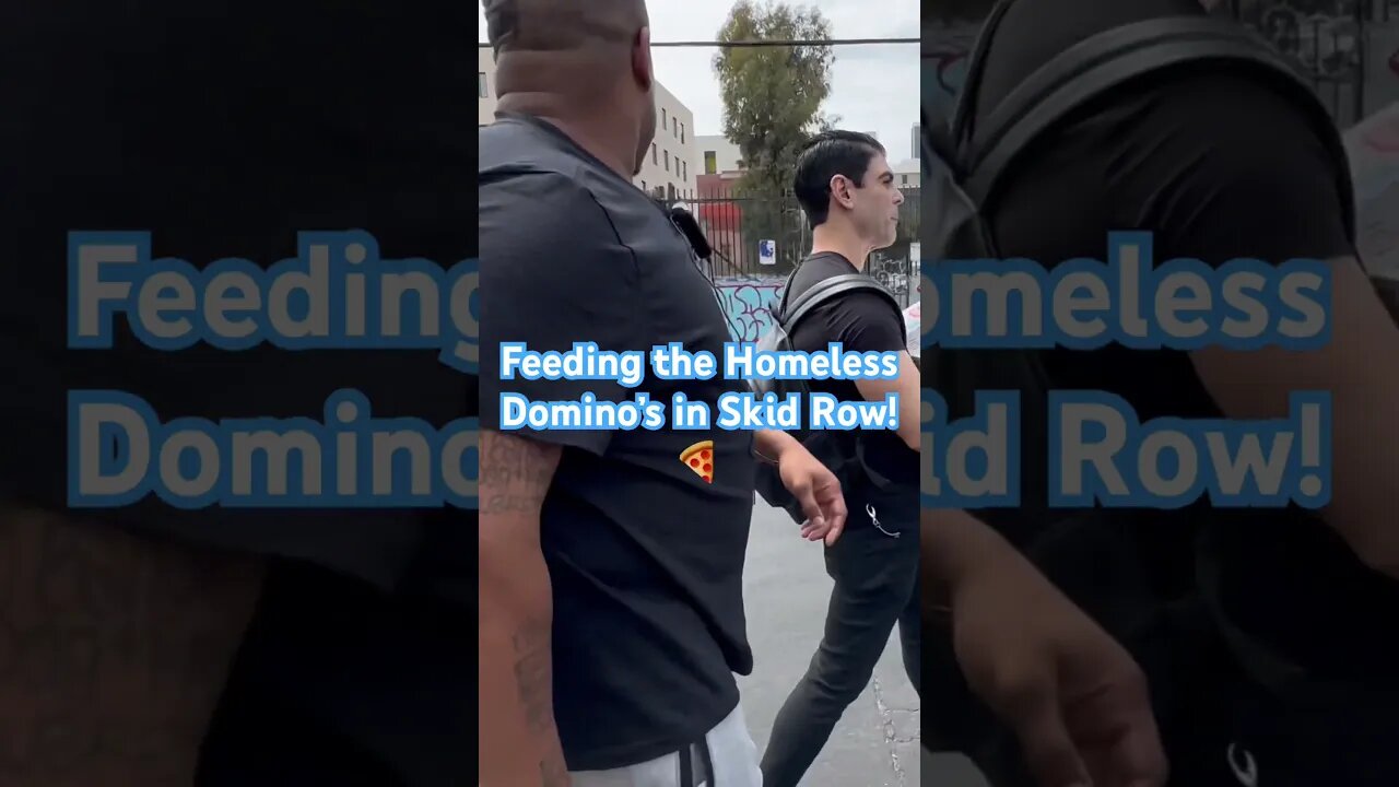 Crip Max Feeds the Homeless in Skid Row Quality #Pizza @dominos # #adam22 #cripmac
