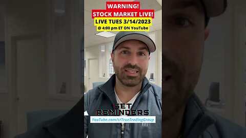 STOCK MARKET CRASH? NOPE! Find Out How to Make Money in The Stock Market Today LIVE @ 4pm on YouTube