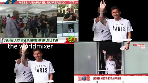 Messi llego en Paris! Messi est a Paris
