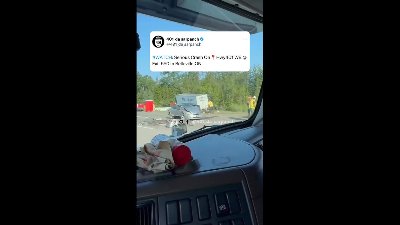 Horrific Crash On Highway 401 Ontario