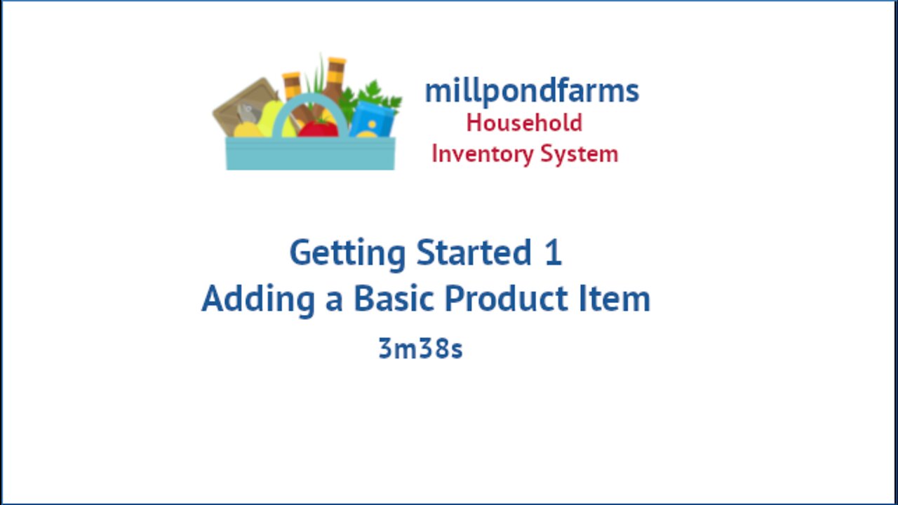 Getting Started 1 - Adding a Basic Product Item