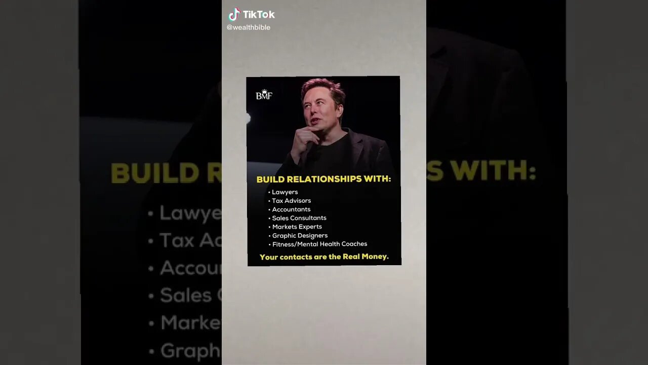 Build Relationships With tiktok wealthbible