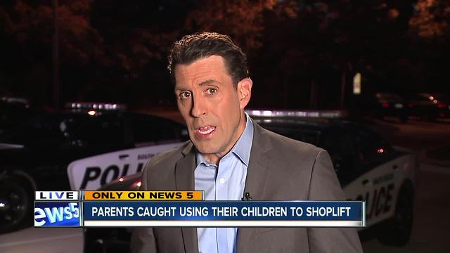 Parents kids shoplifting