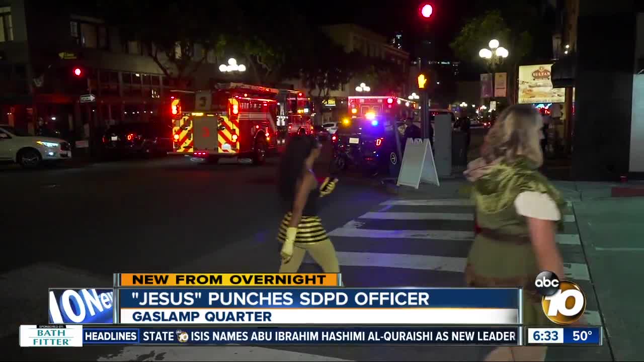 Man in Jesus Halloween costume accused of punching San Diego police officer