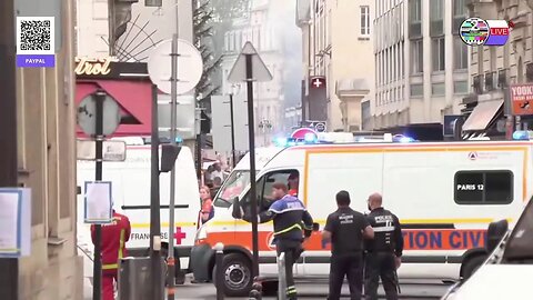 Gas explosion occurs in Paris, buildings on fire