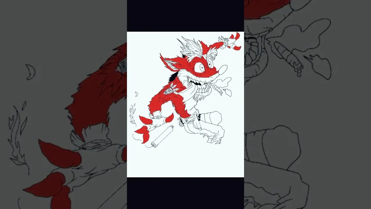 Crash Bandicoot X Magdrops Sketch / Procreate