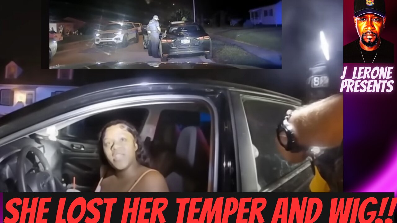 Black Woman looses her Wig and Her Temper after cops pull her over_