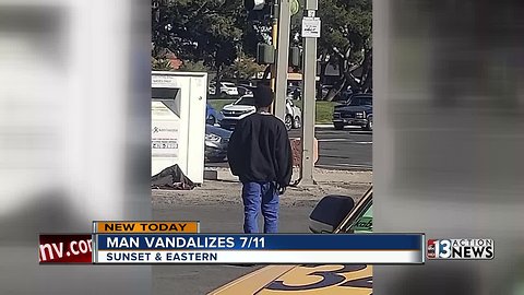 Man vandalizes 7-Eleven