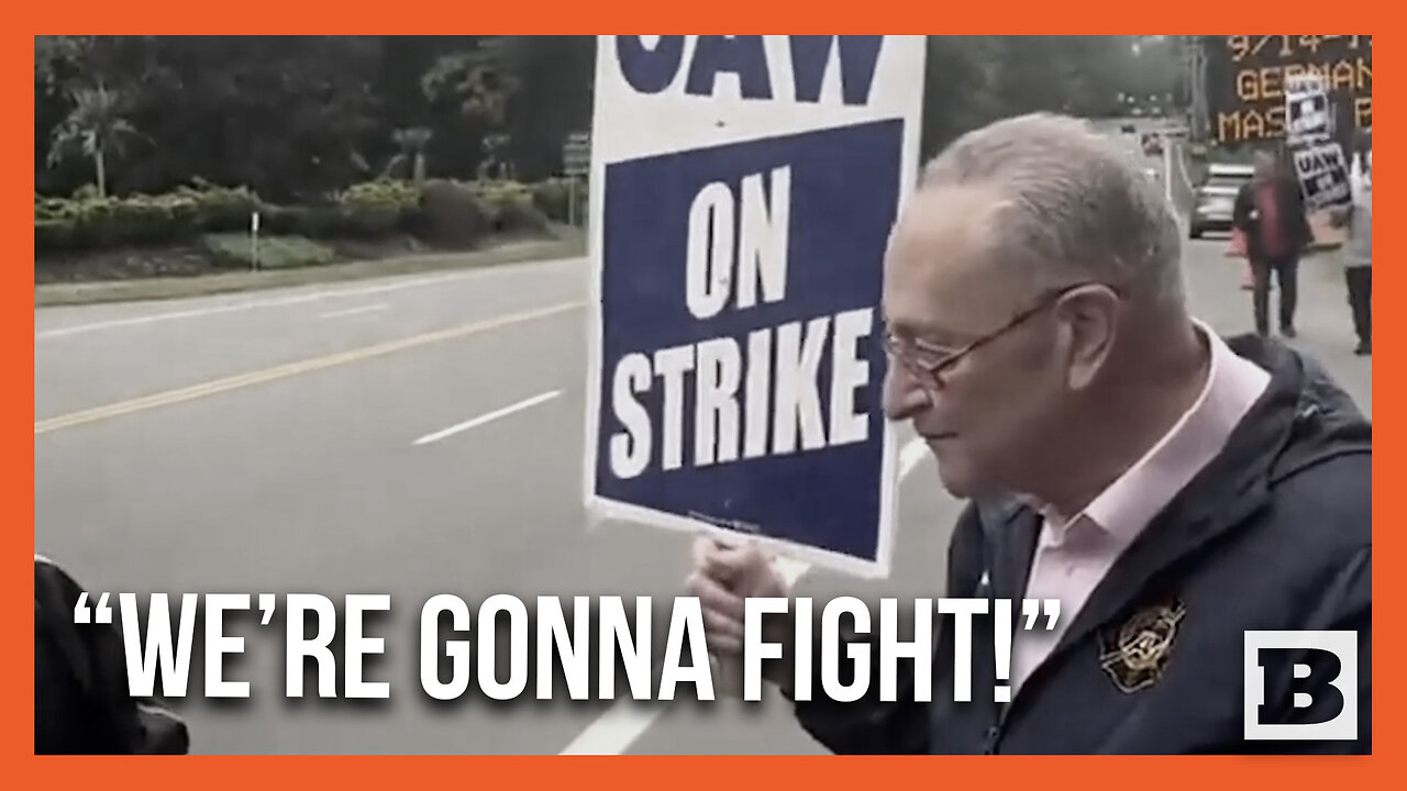 Chuck Schumer Appears on UAW Picket Line, Poses with Auto Workers