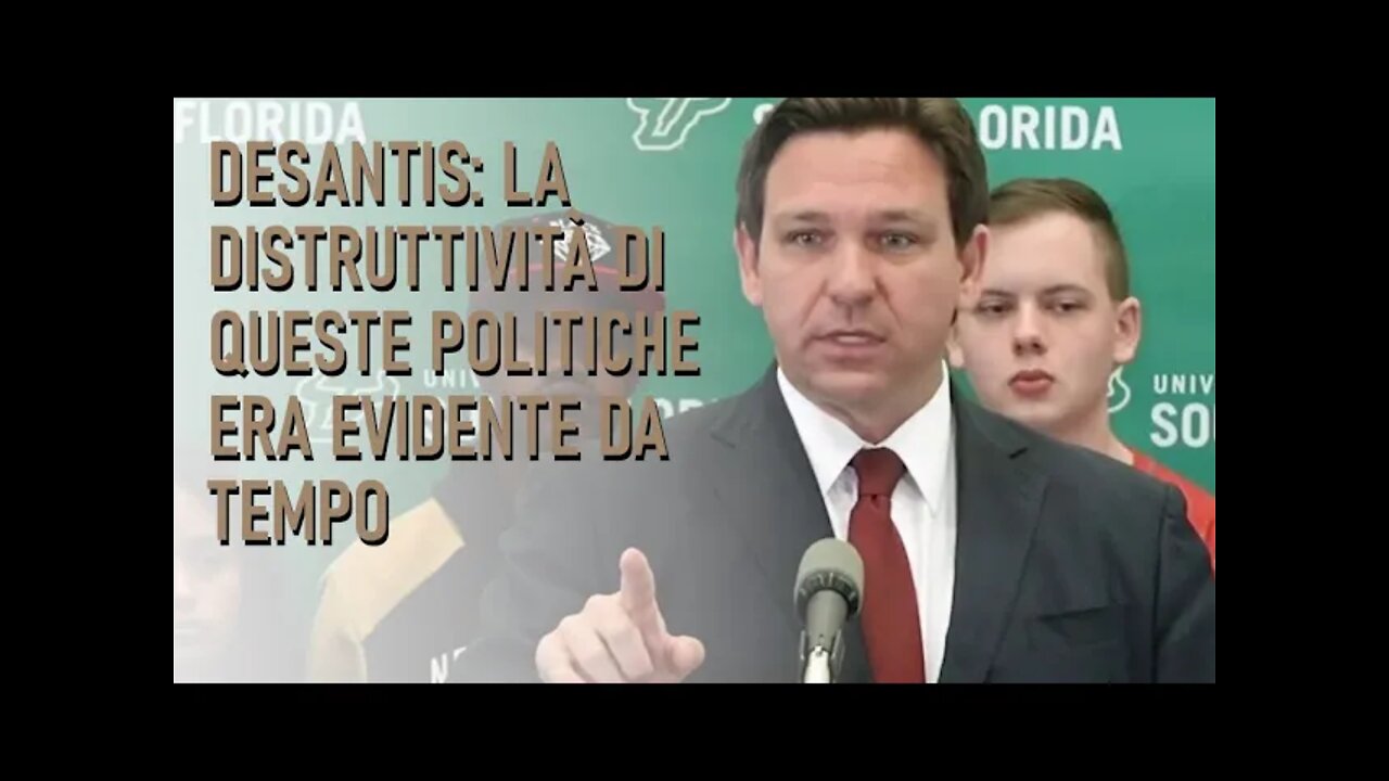 DESANTIS SENZA FRENI CONTRO LE POLITICHE ANTI COVID