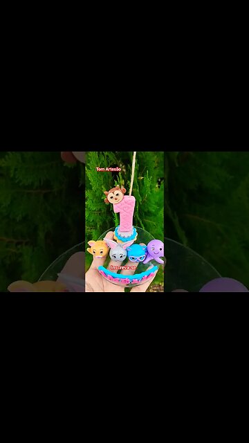 Montagem do topo de bolo em biscuit, tema bolo 🩷 Me segue para Mais. #shorts