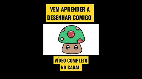 COMO DESENHAR UM COGUMELO KAWAII #desenho #desenhofacil #desenhofofo #desenholivre #shorts