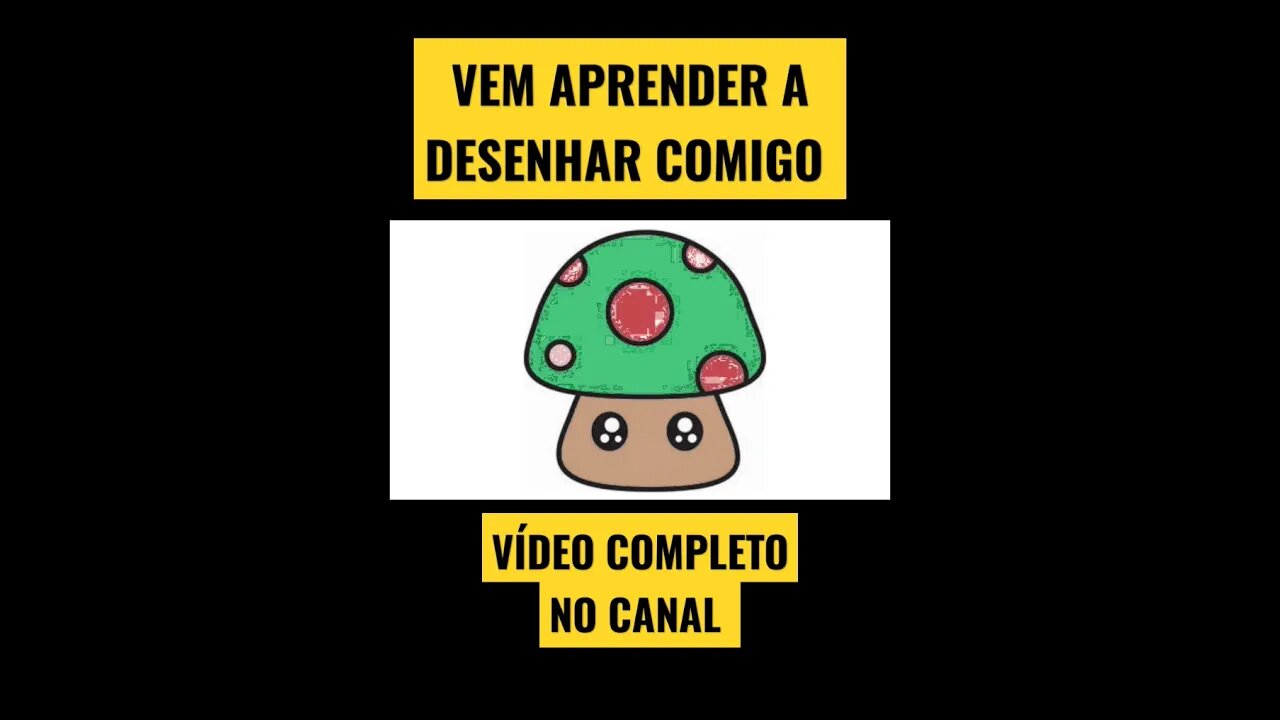 COMO DESENHAR UM COGUMELO KAWAII #desenho #desenhofacil #desenhofofo #desenholivre #shorts