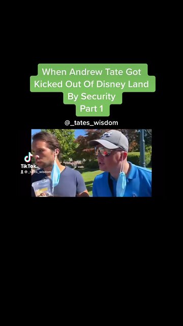 Andrew Tate Gets Kicked Out Of DisneyLand