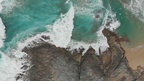 peaceful ocean shore for meditation