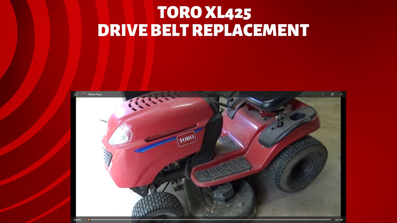 toro XL425 drive belt replacement