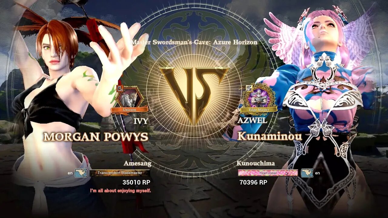 Morgan Powys (Amesang) VS Kunaminou (Kunouchima) (SoulCalibur™ VI: Online)