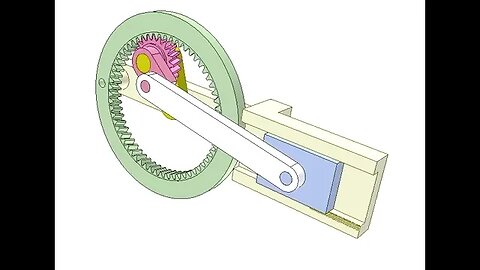 3377 Slider crank mechanism having a pause at the end of stroke