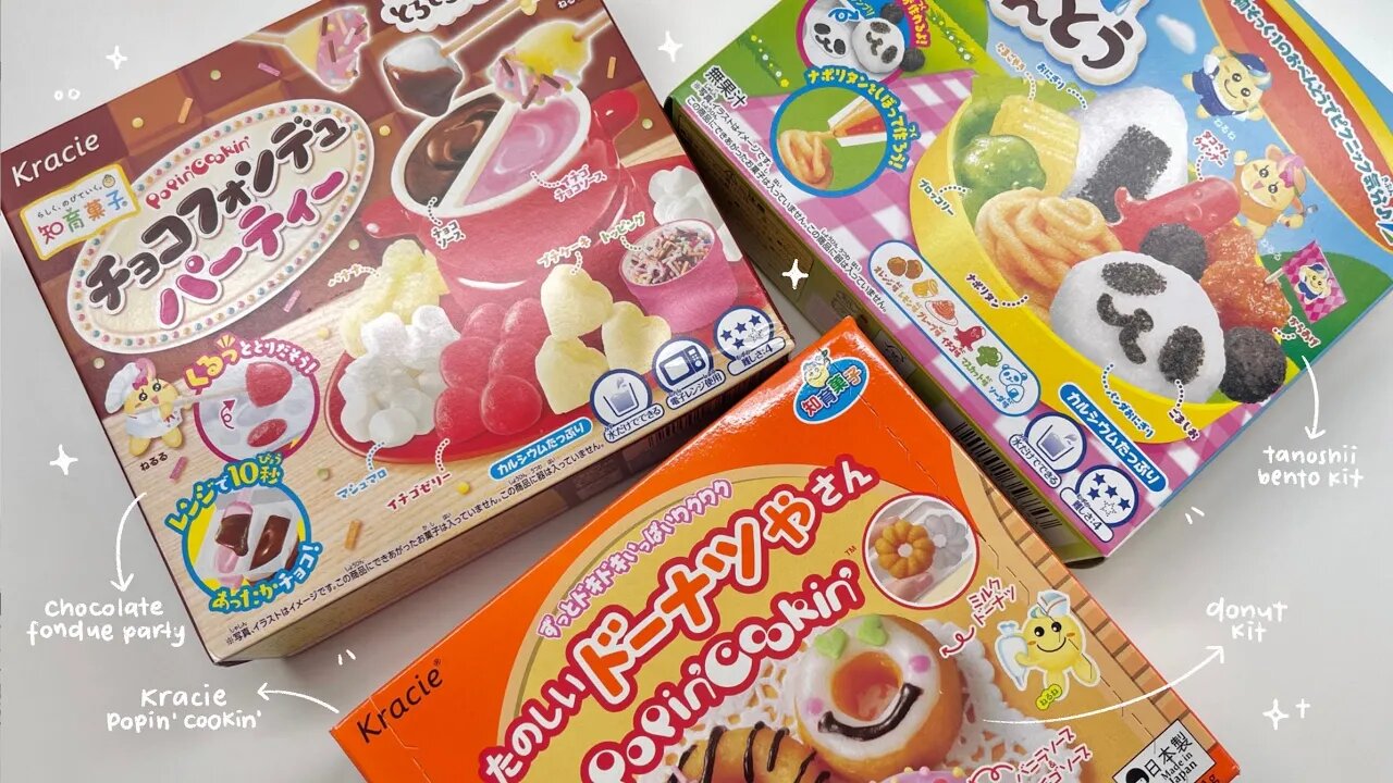 ASMR diy kracie popin’ cookin’ candy kit🍱🍩🍓 japanese candy kits🎏