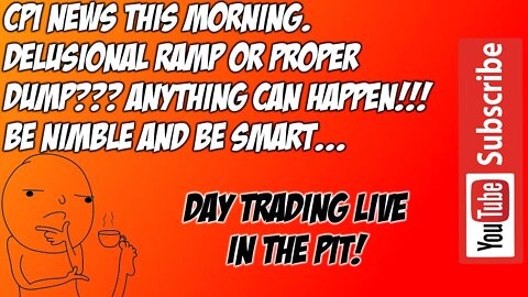 CPI News Today - ES & NQ Futures RTH Live Day Trading