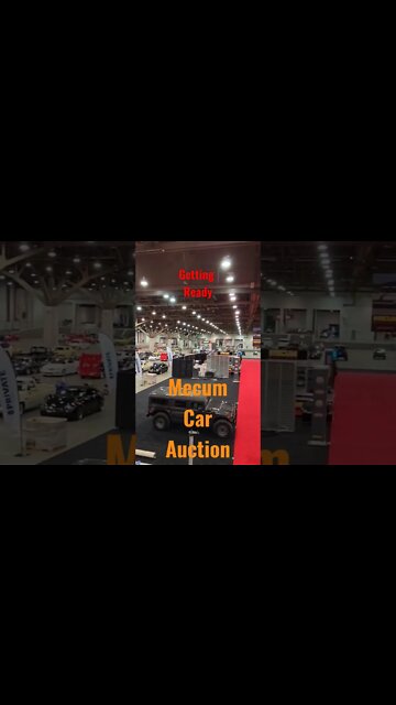Setting up Mecum car Auction. Las Vegas