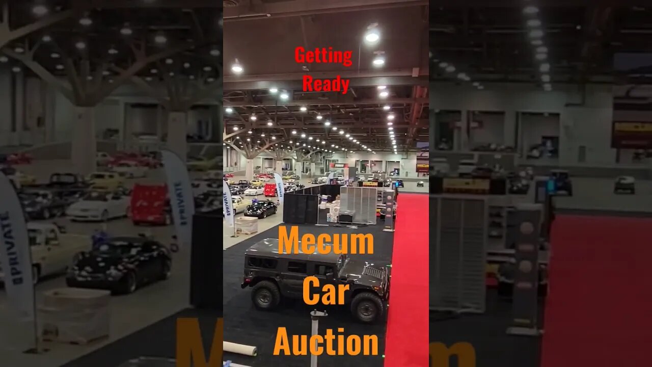 Setting up Mecum car Auction. Las Vegas