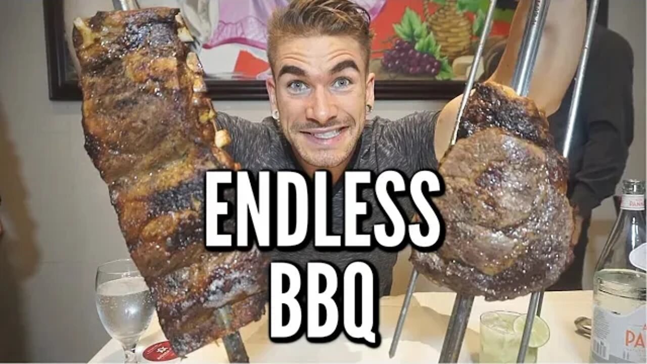 ALL YOU CAN EAT BRAZILIAN BBQ CHALLENGE | CHURRASCARIA IN HOUSTON TEXAS | MAN VS FOOD