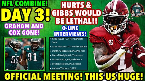 JAHYMR GIBBS OFFICIAL INTERVIEW WITH EAGLES! HURTS AND GIBBS! 11 FREE AGENTS! EAGLES OL SEARCH!