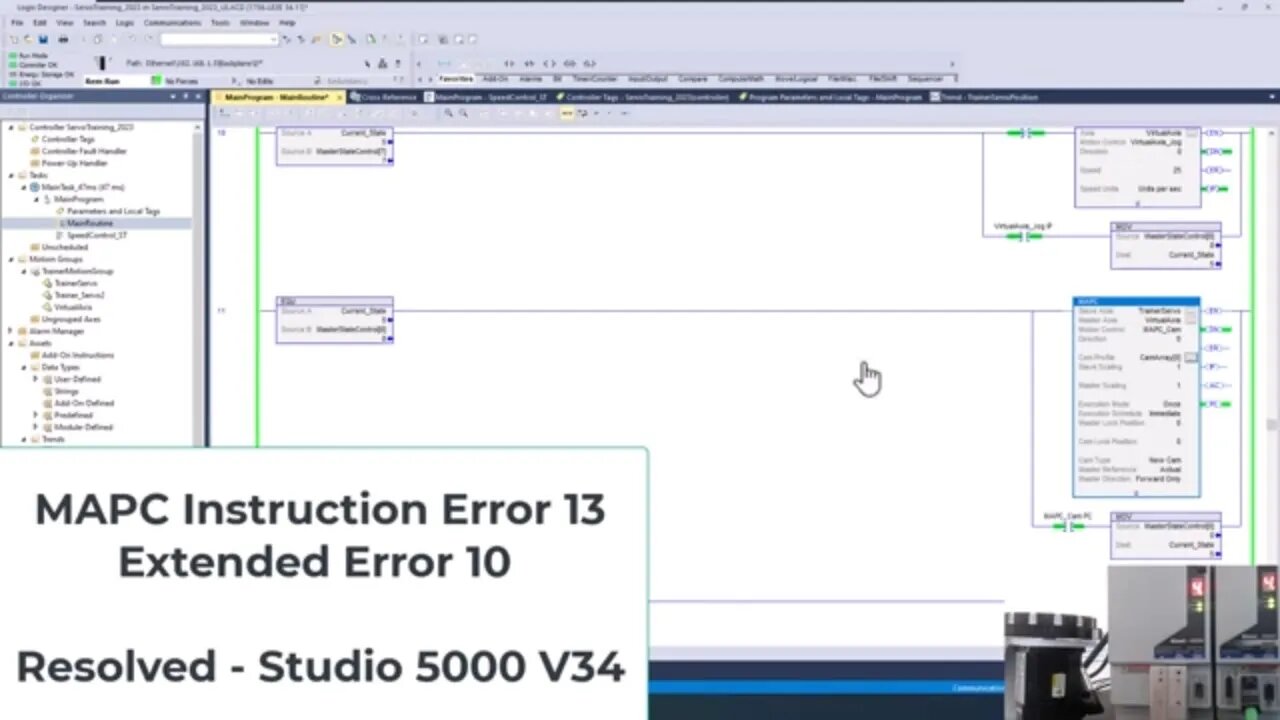 MAPC Instruction Error 13 Extended Error 10 Resolved in Studio 5000