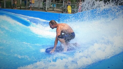 flowrider - Scott - 5 at Soak City, Kings Island