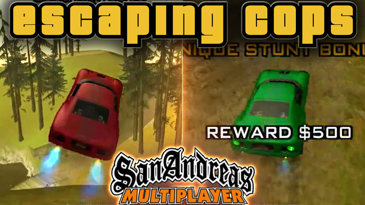 Escaping Cops By Stunting in San Andreas Multiplayer in Flint County