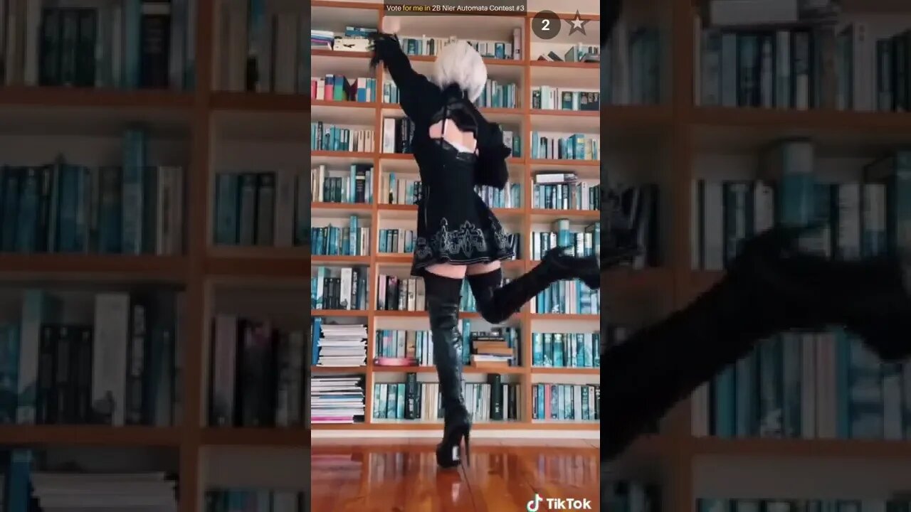 Rate the Girls: Best 2B Nier Automata Gamergirl TikTok Cosplay Challenge #3b 👩🦳 (Anime) #shorts